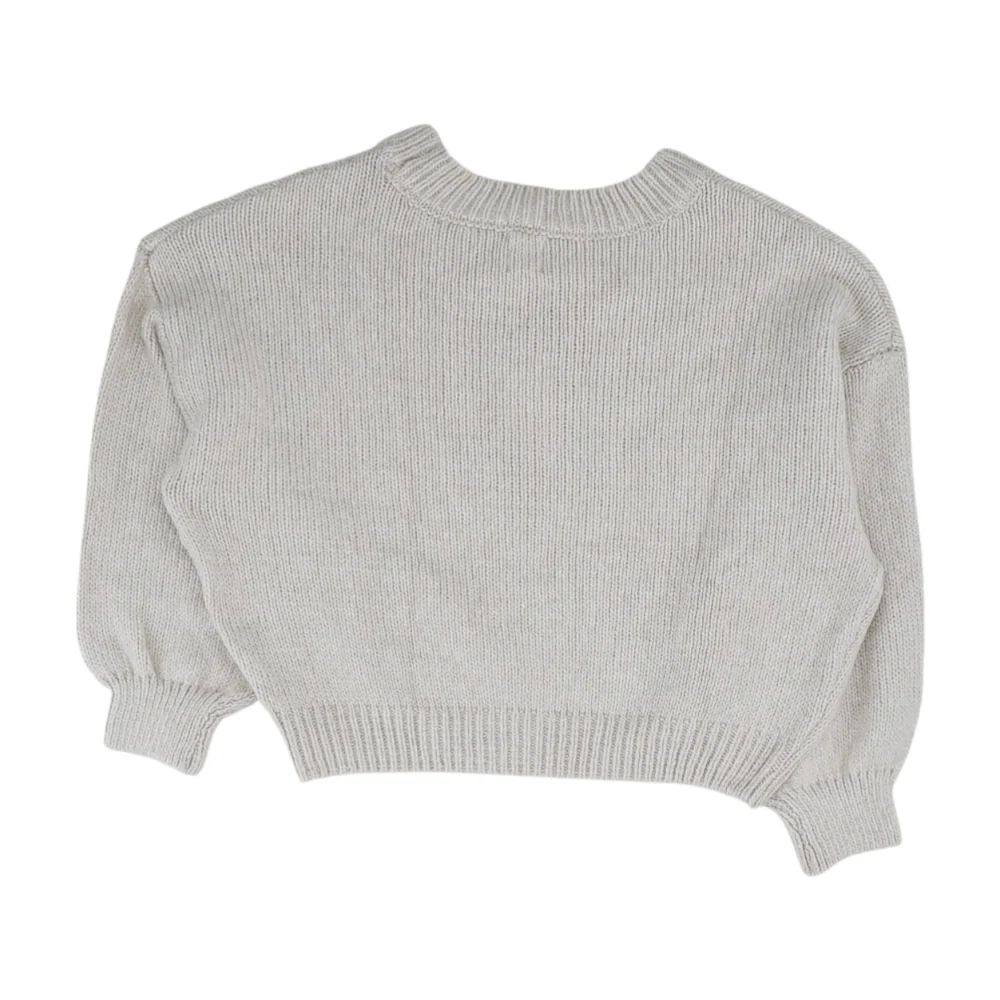Beige Argyle Pullover Sweater - Image 2
