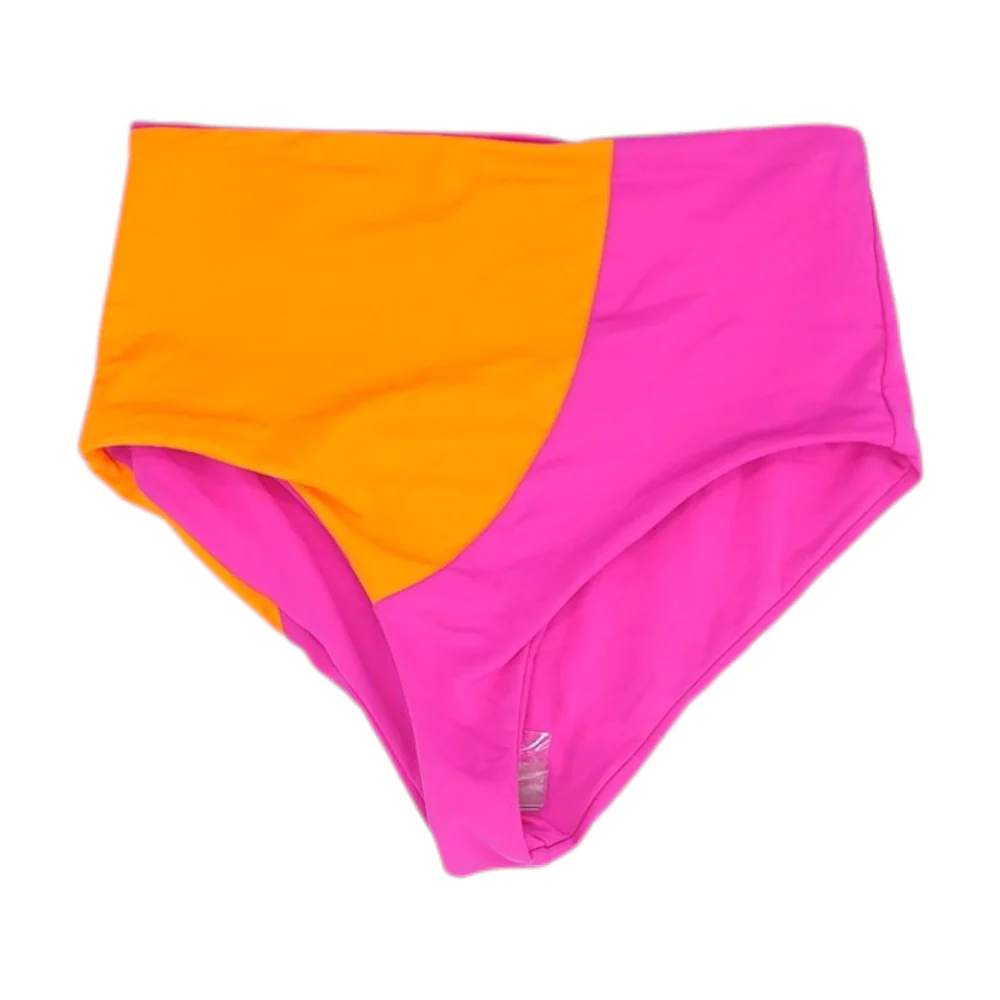 Pink Color Block Swim Bottom