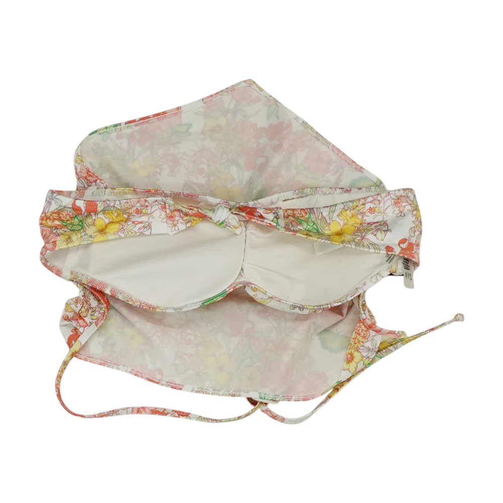 White Floral Swim Top - Image 2