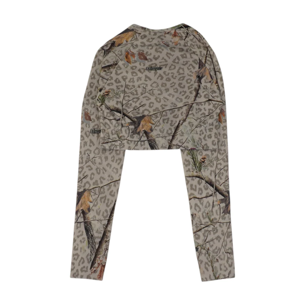 Gray Animal Print Active T-Shirt - Image 2