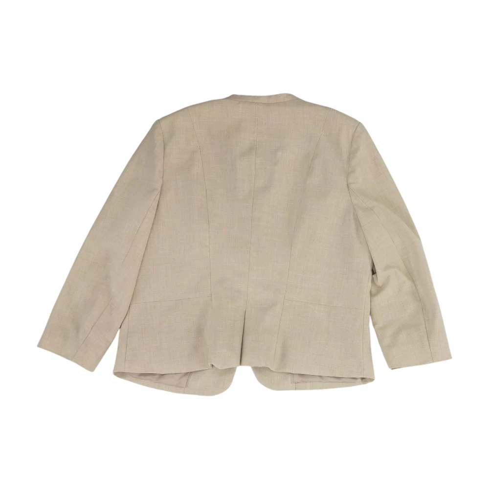 Beige Solid Blazer - Image 2
