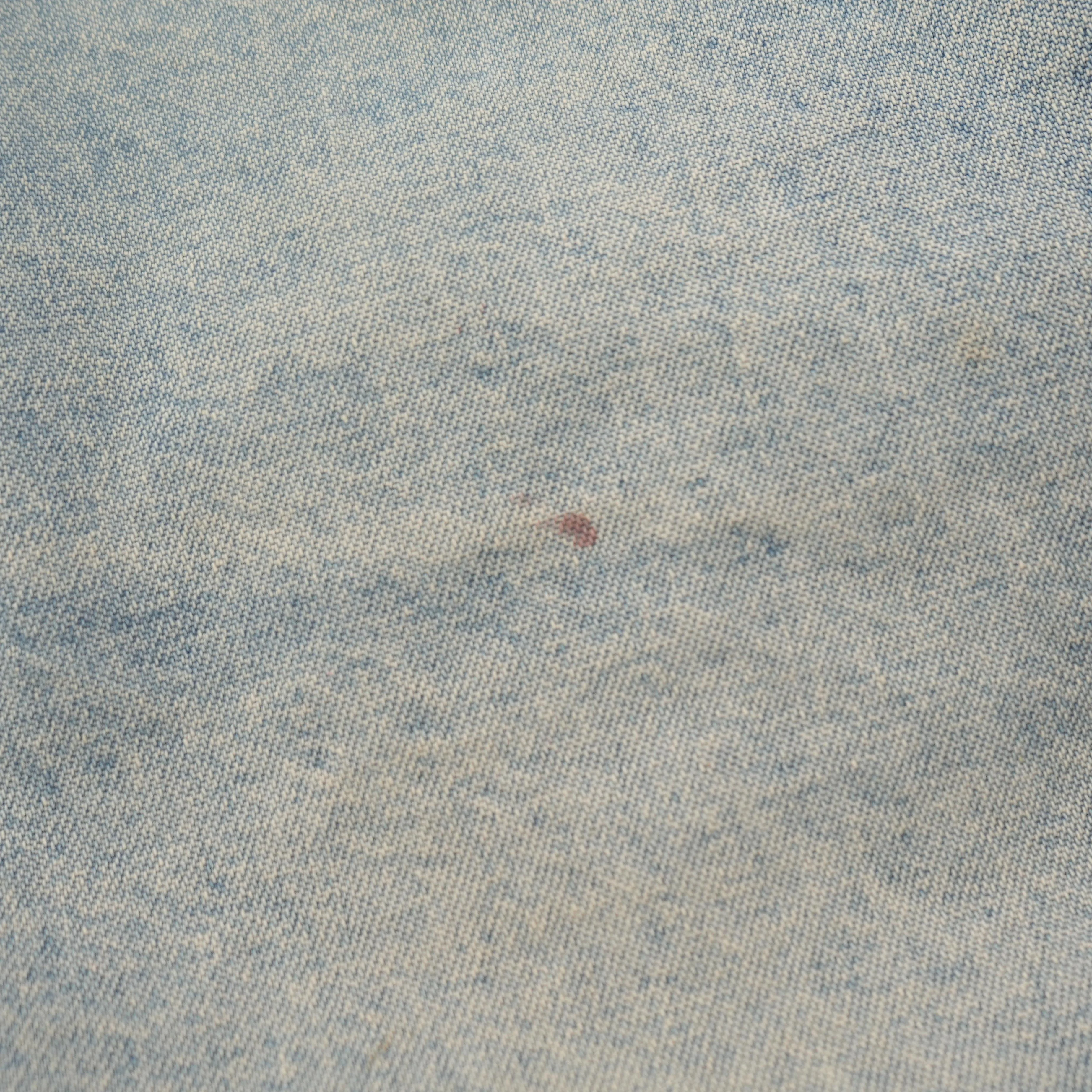 Blue Solid Denim Shorts - Image 3