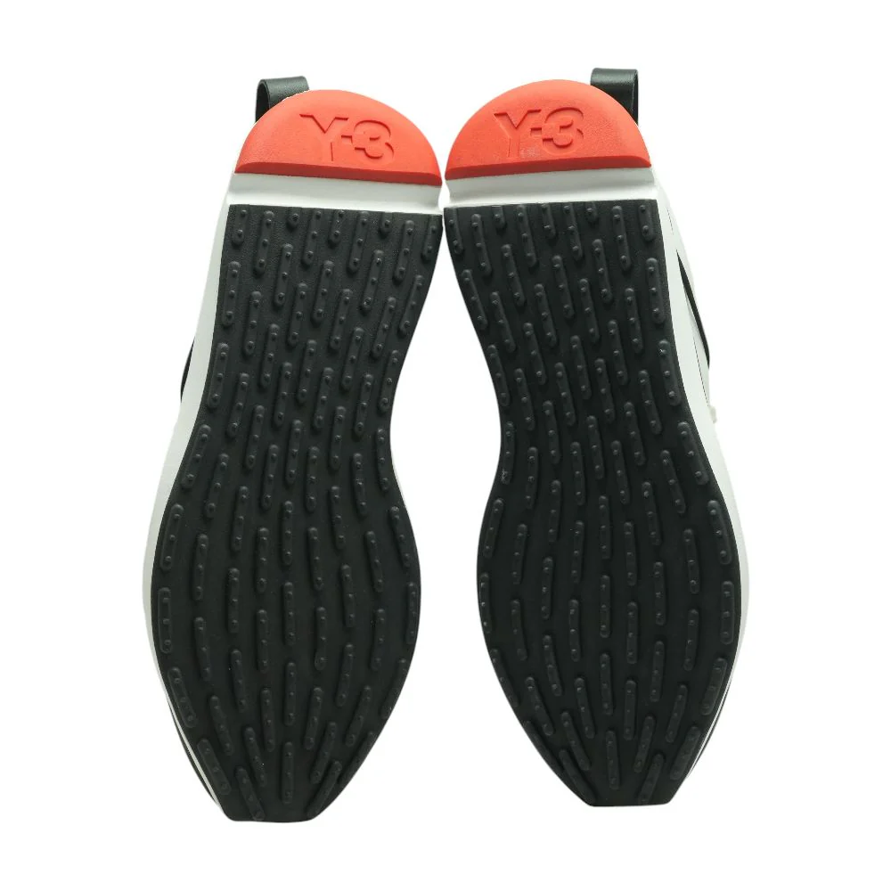Y-3 Shiku Run White Low Top Athletic Shoes - Image 3