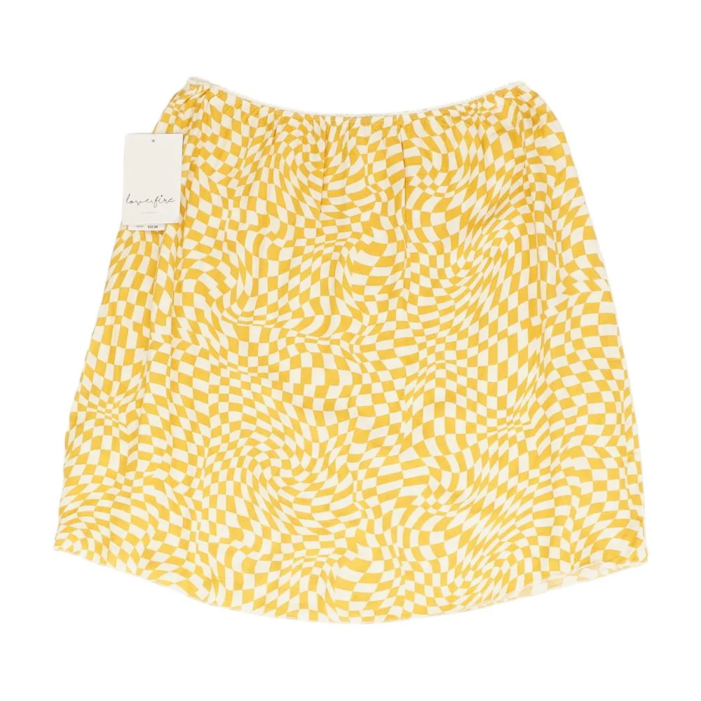 Yellow Check Mini Skirt - Image 4