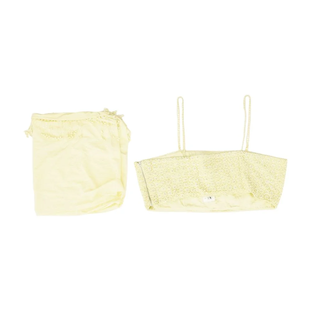 Yellow Cropped Blouse w/Wrap - Image 2