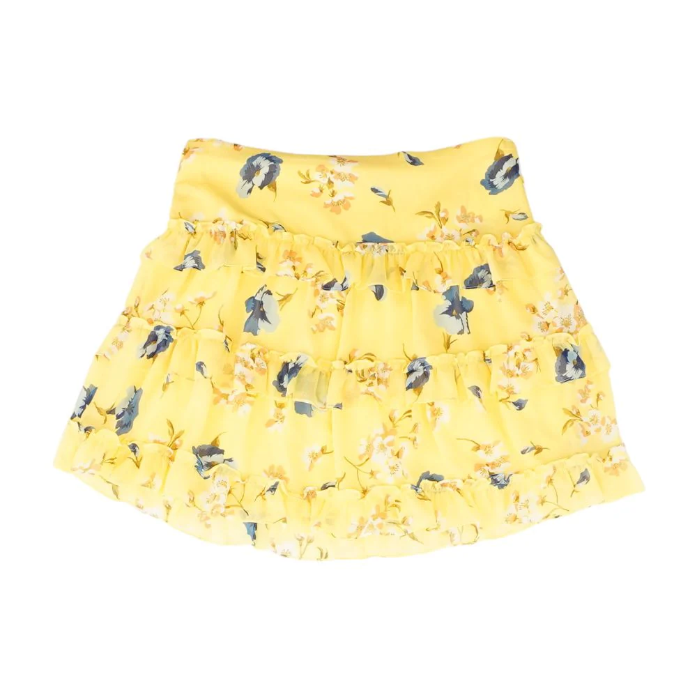 Yellow Floral Mini Skirt - Image 3