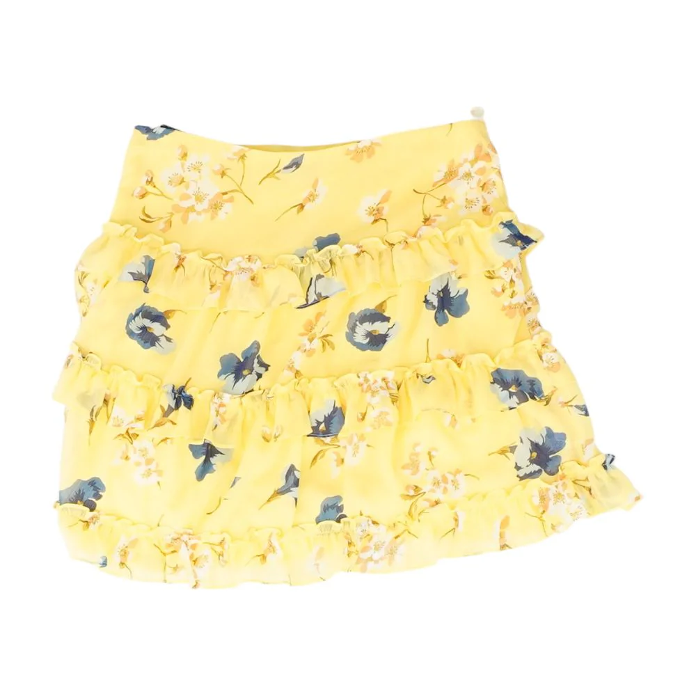 Yellow Floral Mini Skirt - Image 5
