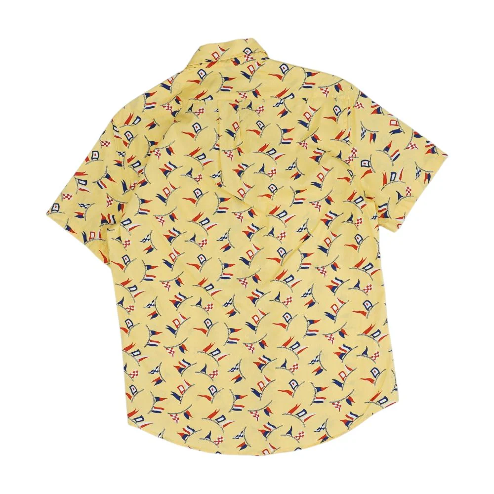 Yellow Graphic Short Sleeve Button Down - Image 2