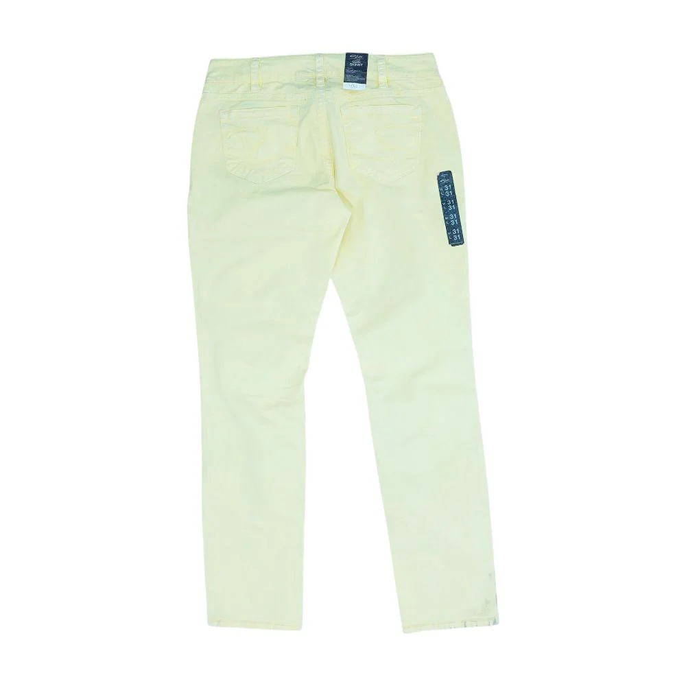 Yellow Mid Rise Skinny Leg Jeans - Image 2