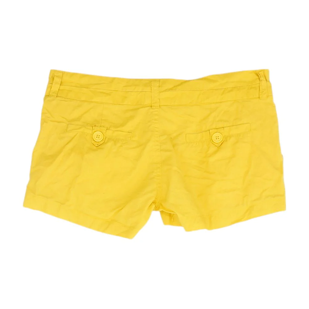 Yellow Solid Chino Shorts - Image 2