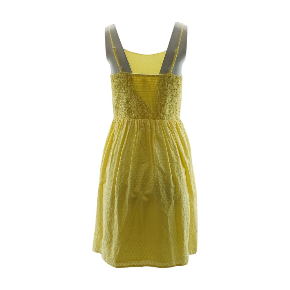Yellow Solid Midi Dress - Image 2