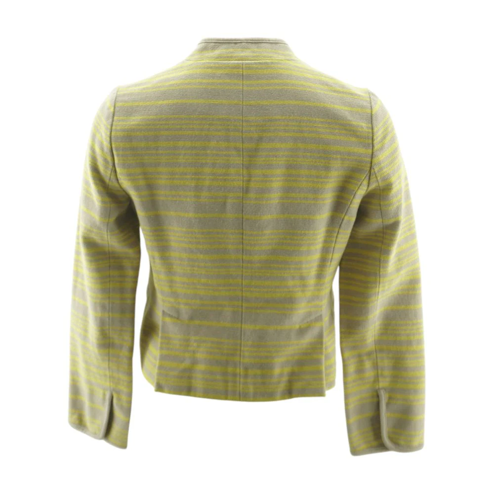 Yellow Striped Cardigan Sweater - Image 2